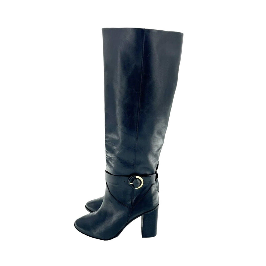 Ted Baker Black Leather Knee High Boots