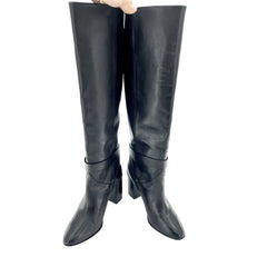 Ted Baker Black Leather Knee High Boots