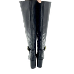 Ted Baker Black Leather Knee High Boots