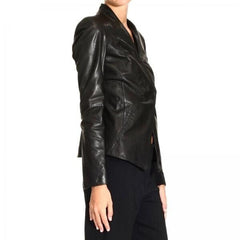 Emporio Armani Brown Leather Blazer Jacket