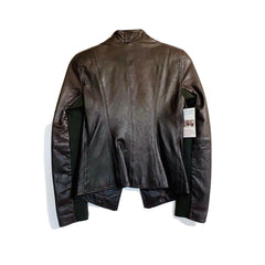 Emporio Armani Brown Leather Blazer Jacket