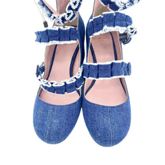 Tipe E Tacchi Blue Denim Mary Jane Shoes