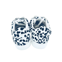 Topshop Women's Black White Leopard Print Canvas Sneakers