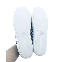 Topshop Women's Black White Leopard Print Canvas Sneakers