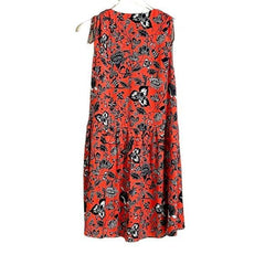Nordstrom Signature Floral Print Short Red Silk Dress