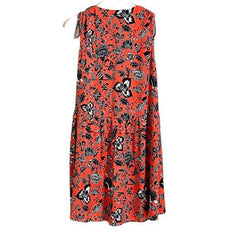 Nordstrom Signature Floral Print Short Red Silk Dress