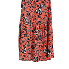 Nordstrom Signature Floral Print Short Red Silk Dress