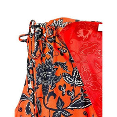 Nordstrom Signature Floral Print Short Red Silk Dress