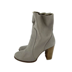 Chinese Laundry Cool Kid Gray Leather Raw Edge Boots - PRE-OWNED