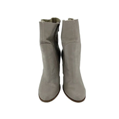 Chinese Laundry Cool Kid Gray Leather Raw Edge Boots - PRE-OWNED