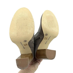 Chinese Laundry Cool Kid Gray Leather Raw Edge Boots - PRE-OWNED