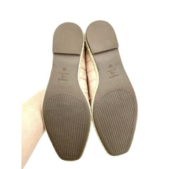 Schutz Crocodile Embossed Pink Leather Loafer Flats