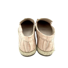 Schutz Crocodile Embossed Pink Leather Loafer Flats