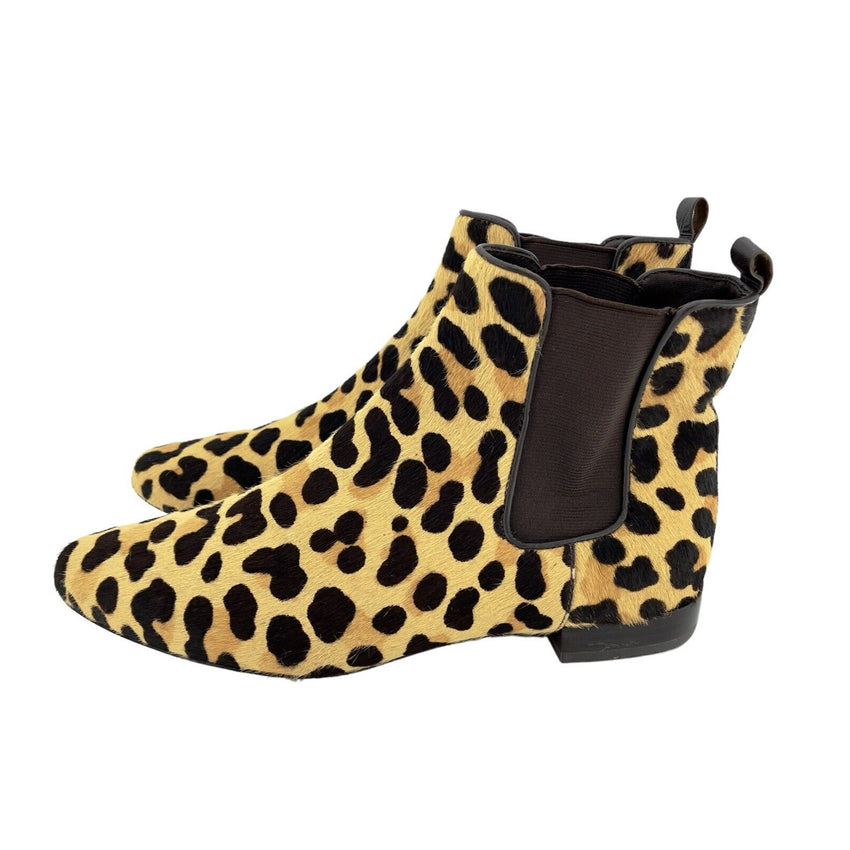 Tory Burch Leopard Print Calf-Hair Chelsea Ankle Booties