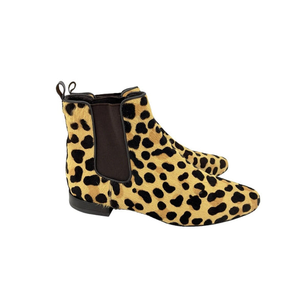 Tory Burch Leopard Print Calf-Hair Chelsea Ankle Booties
