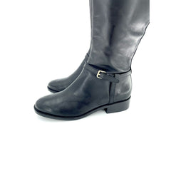 Cole Haan Genevieve Woven Leather Riding Boots