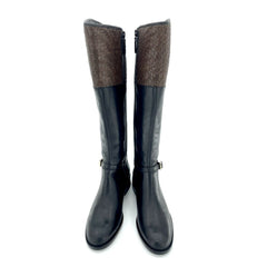 Cole Haan Genevieve Woven Leather Riding Boots