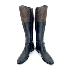 Cole Haan Genevieve Woven Leather Riding Boots