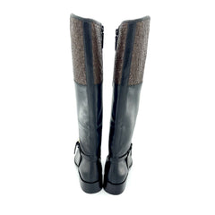 Cole Haan Genevieve Woven Leather Riding Boots