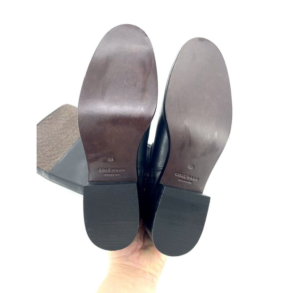 Cole Haan Genevieve Woven Leather Riding Boots