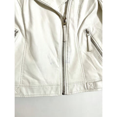 Topshop Faux Leather Moto Biker Jacket - PRE-OWNED