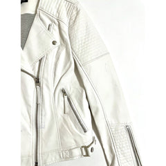 Topshop Faux Leather Moto Biker Jacket - PRE-OWNED
