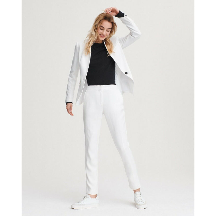 Rag & Bone Windsor Pants in White Japanese Crepe SZ 8 New $400