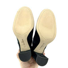 Sam Edelman Suede Leather Studded Black Heel Ankle Boots