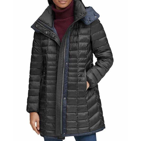 Marc New York by Andrew Marc Marble Quilted Down Jacket Removable Hood