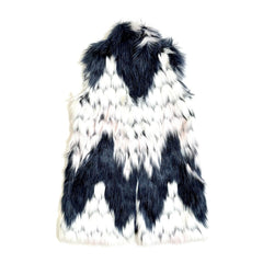 Love Token Winnie Faux Fur Textured Faux Fur Vest