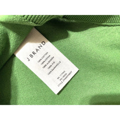 J Brand Cotton Green V Neck Sweater