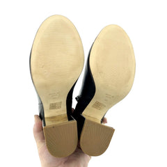 Topshop Boots Metallic Block Heel Leather Ankle Boots