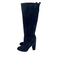 Sam Edelman Black Suede Leather Knee-High Tall Boots