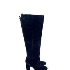 Sam Edelman Black Suede Leather Knee-High Tall Boots