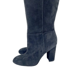 Sam Edelman Black Suede Leather Knee-High Tall Boots
