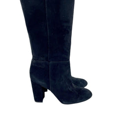 Sam Edelman Black Suede Leather Knee-High Tall Boots