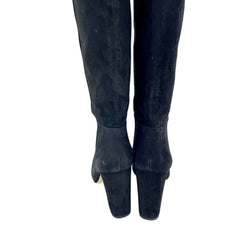 Sam Edelman Black Suede Leather Knee-High Tall Boots