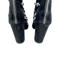 Badgley Mischka Studded Black Suede Ankle Booties