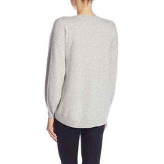 Joie Kyren Light Grey Wool Round Neck High Low Sweater