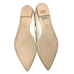 AGL Attilio Giusti Leombruni Beige Leather Pointed Cap Toe Flats