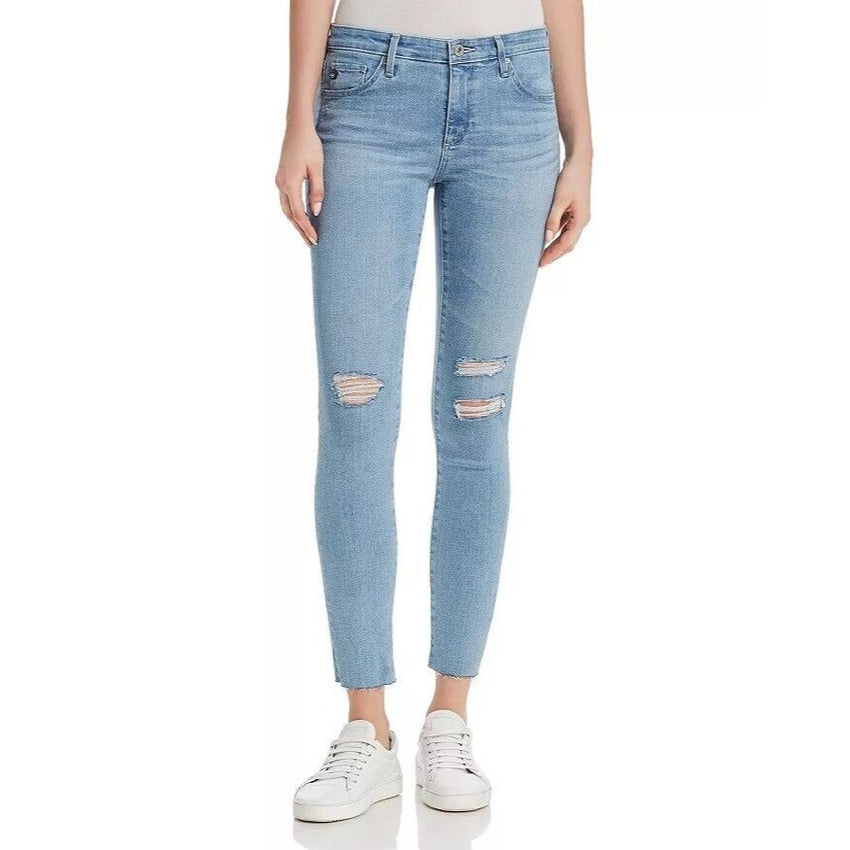 AG Adriano Goldschmied Legging Ankle Torn Raw Hem Skinny Jeans