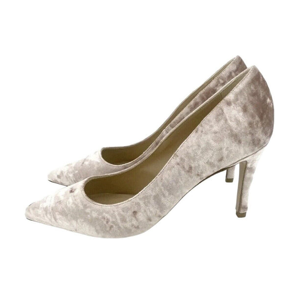 Marco Barbarella Pink Chenille Court Pumps Crushed Velvet