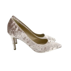 Marco Barbarella Pink Chenille Court Pumps Crushed Velvet