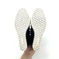 Linea Paolo Dotted Print Suede Leather Wedge Sneakers - PRE-OWNED