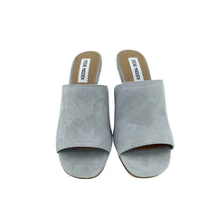Steve Madden Grey Suede Leather Slip On Mules
