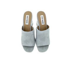 Steve Madden Grey Suede Leather Slip On Mules