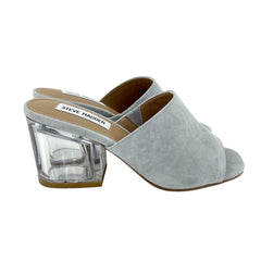 Steve Madden Grey Suede Leather Slip On Mules