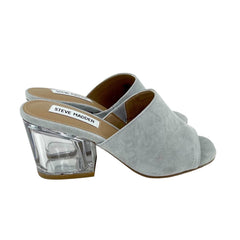 Steve Madden Grey Suede Leather Slip On Mules