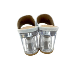 Steve Madden Grey Suede Leather Slip On Mules