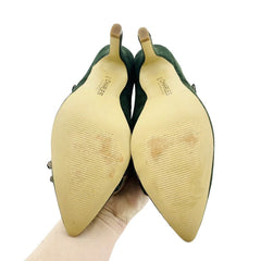 Charles By Charles David Mac Suede Leather Green Pumps - PRE-OWNED